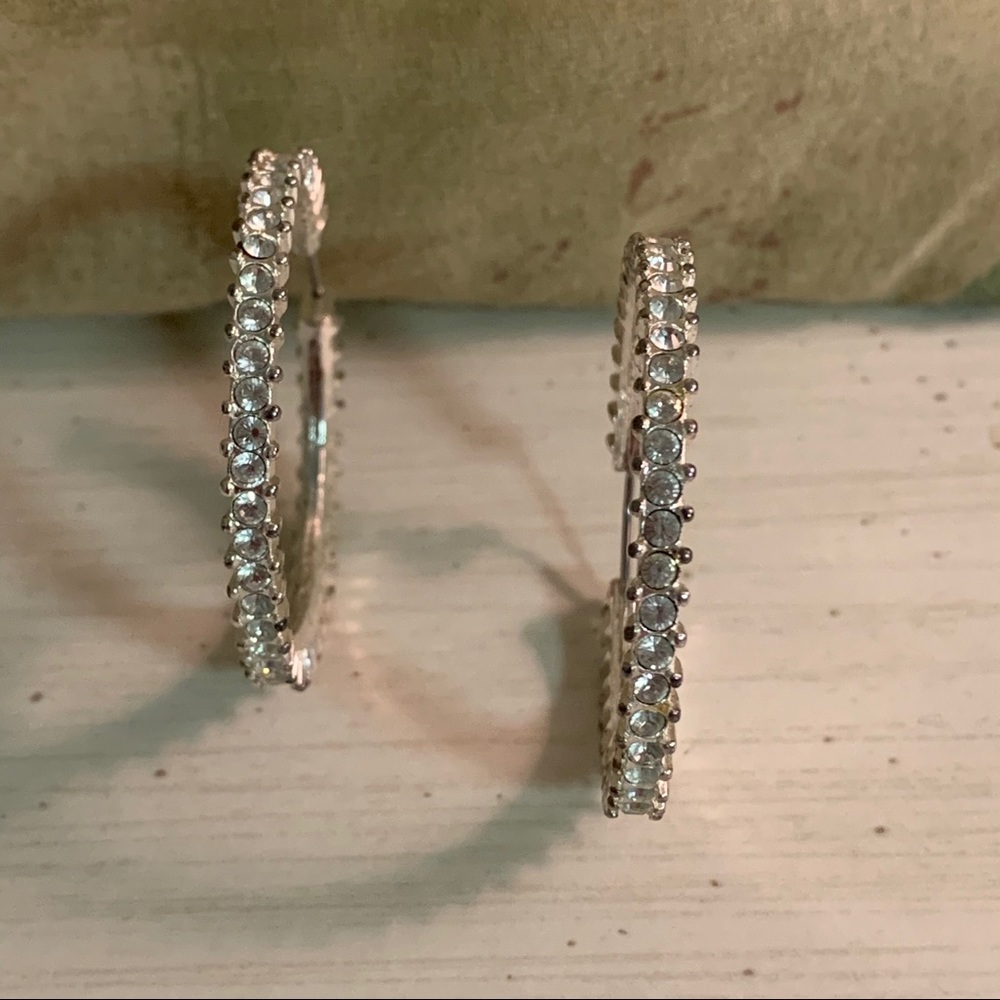 Macy’s CZ Circle Hoops - Picture 2 of 12